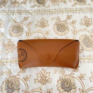 Ray Ban Light Brown Textured Sunglasses Case — OS